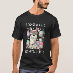 Ei-extra Schattig Ei-extra Fluffy Schattige Lama A T-shirt