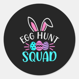 Ei jacht squad shirt jachtseizoen grappig Pasen Ronde Sticker