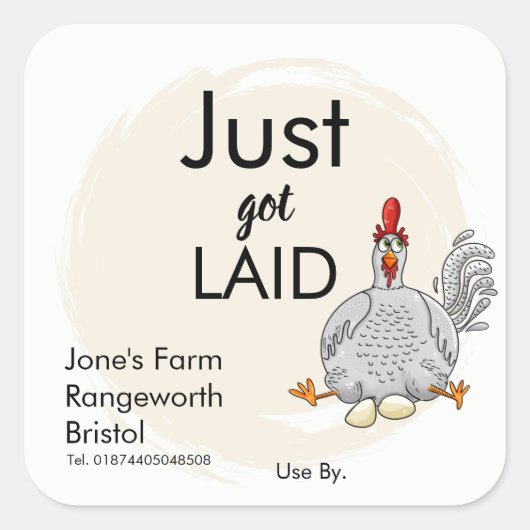 Ei karton Etiket Eigen vrije uitloop | Boerderij, (Voorkant)