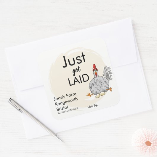 Ei karton Etiket Eigen vrije uitloop | Boerderij, (Envelop)