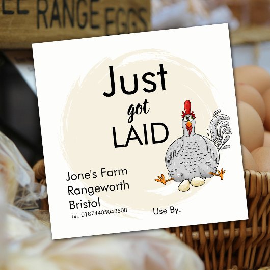 Ei karton Etiket Eigen vrije uitloop | Boerderij, 