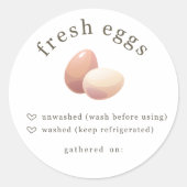 Ei Karton Label Gewassen Ongewassen Koelkastinform (Voorkant)