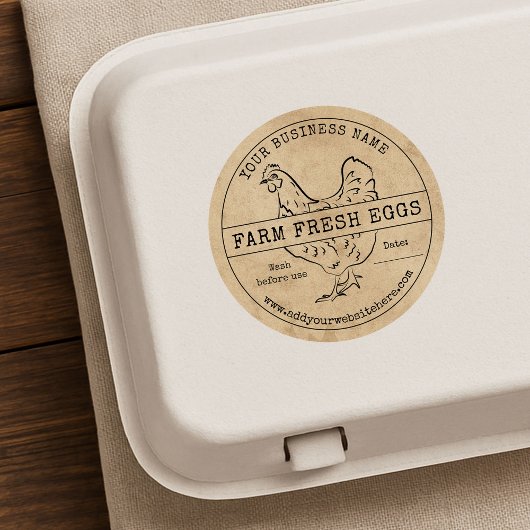 Ei Karton Label Rustiek  Boerderij Verse Eieren