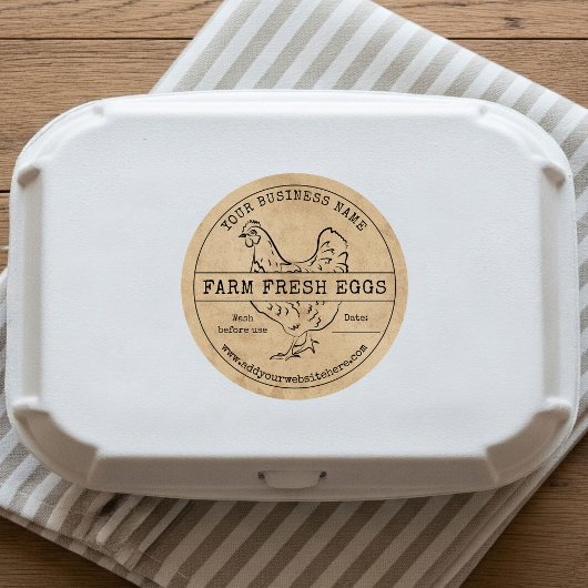 Ei Karton Label Rustiek  Boerderij Verse Eieren