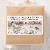 Ei Karton Label Rustieke Hen Eggs Boerderij (Insitu)