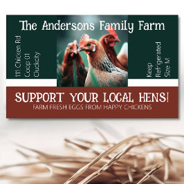 Ei Karton Verpakking Grappig citaat Douane Kip Rechthoekige Sticker