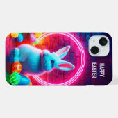 Ei paashaas mooie heidense elegante neon iPhone hoesje (Achterkant horizontaal)