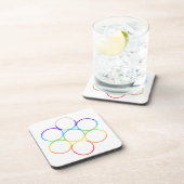 Ei van het leven Chakra Square Set Bier Onderzetter (Rechterzijde)