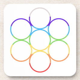 Ei van het leven Chakra Square Set Bier Onderzetter