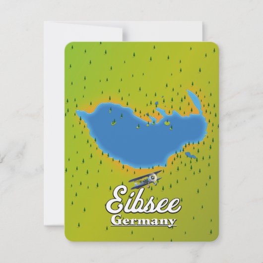 Eibsee Duitsland reisposter. (Voorkant)