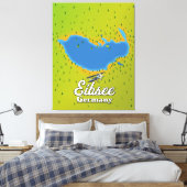 Eibsee Duitsland reisposter. Canvas Afdruk (Insitu (Slaapkamer))