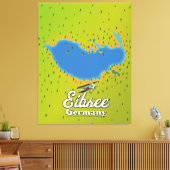 Eibsee Duitsland reisposter. Canvas Afdruk (Insitu (Woonkamer))