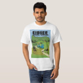 Eibsee Duitsland reisposter. T-shirt (Voorkant volledig)