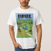 Eibsee Duitsland reisposter. T-shirt (Voorkant)