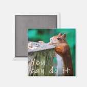 Eichhörnchen Motivationspruch Magneet (Voorkant / Achterkant)