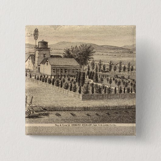 Eichler, woonwijken Meyer Vierkante Button 5,1 Cm (Voorkant)