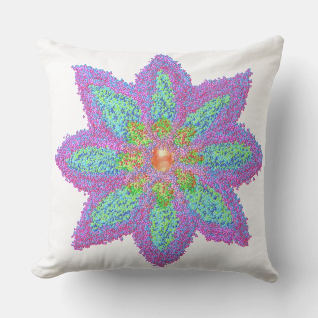 Eid abstracte kleurrijke bloem buitenkussen (Voorkant)