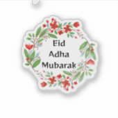 Eid Adha Mubarak English Sticker (Voorkant)