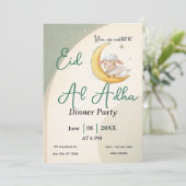 Eid  Al Adha Dusty Green Sheep  Card invitation (Debout devant)