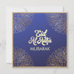 Eid Al Adha Golden Mandala Star Flat Vakantie Kaar