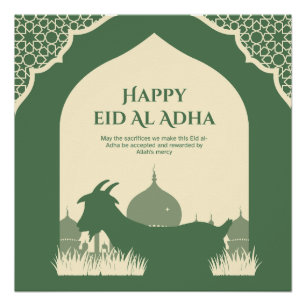 Eid al Adha Mubarak 🌙✨ Feest van de Opoffering & Perfect Poster