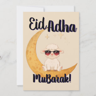 Eid Al Adha Mubarak Grappige Schaap Wenskaart Kaart