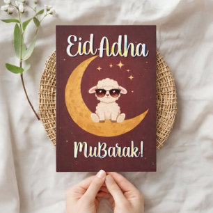 Eid Al Adha Mubarak Grappige Schaap Wenskaart Kaart
