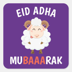 Eid Al Adha Mubarak voor moslims Vierkante Sticker
