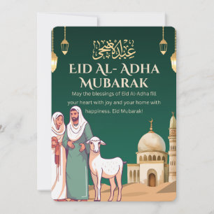 Eid al-Adha Mubarak-Wenskaart Kaart