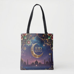 Eid Al Adha viering Gouden Maan Sterren Draagtas