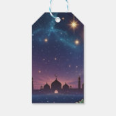 Eid al fitr Islamic celebration Gold And navy Cadeaulabel (Achterkant)