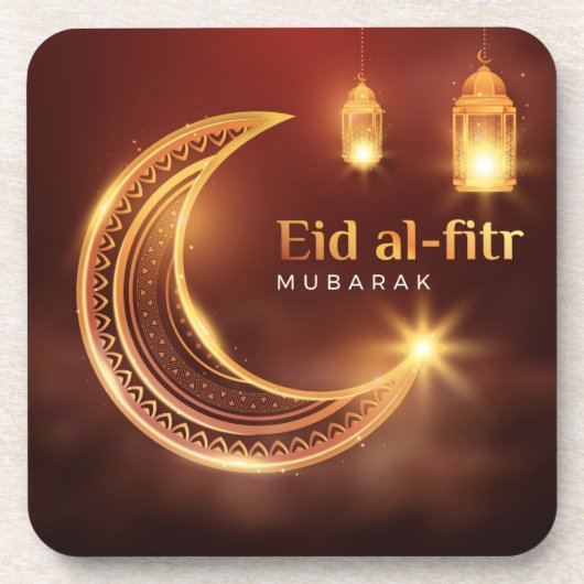 Eid Al-Fitr Mubarak Bier Onderzetter (Voorkant)