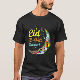 Eid Al Fitr Mubarak Happy Eid Crescent Moon Eid Pr T-shirt