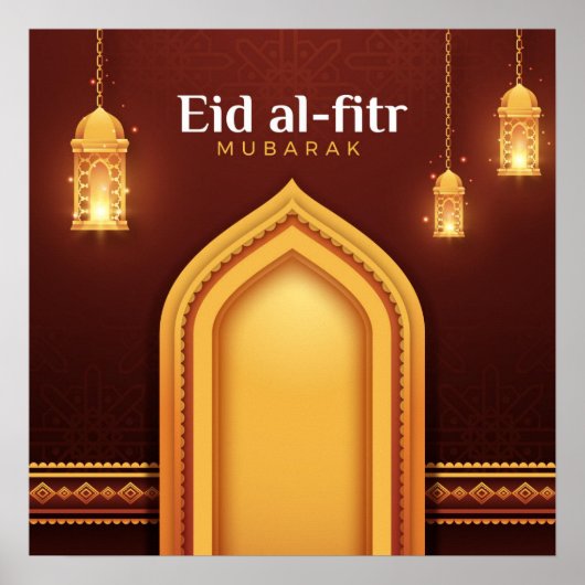 Eid Al-Fitr Mubarak Poster (Voorkant)