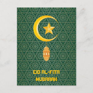 Eid al Fitr Mubarak Ramadan Kareem Moon Star Briefkaart
