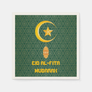 Eid al Fitr Mubarak Ramadan Kareem Moon Star Servet