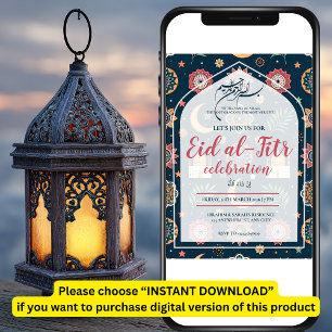 Eid Al Fitr-viering Eid Mubarak-feest bewerkbaar Kaart