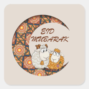 Eid Aladha Mubarak 2025 Vierkante Sticker