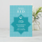 Eid Celebration 8 Pointed Star Party Invitation Kaart (Staand voorkant)