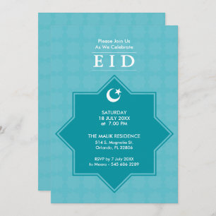 Eid Celebration 8 Pointed Star Party Invitation Kaart
