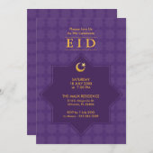 Eid Celebration 8 Pointed Star Party Invitation Kaart (Voorkant / Achterkant)