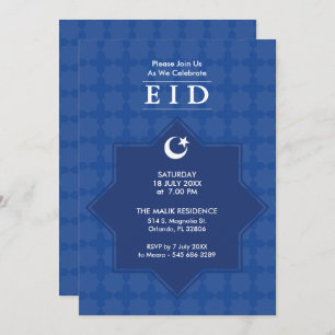 Eid Celebration 8 Pointed Star Party Invitation Kaart