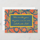 Eid Celebration Invitation - Traditioneel ontwerp Kaart (Voorkant / Achterkant)