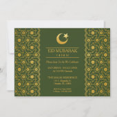 Eid Celebration Party Invitation Islamic Pattern Kaart (Voorkant)