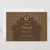 Eid Celebration Party Invitation Morrocan Pattern Kaart (Voorkant)