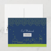Eid Corporate Briefkaart - Blauw & groen (Voorkant / Achterkant)