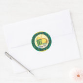 Eid Greetings gele moskee Ronde Sticker (Envelop)