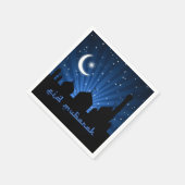 Eid Mosque Blue Night Servetten (Hoek)