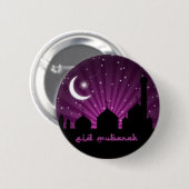 Eid Mosque Paars Night - Button (Voorkant /achterkant)
