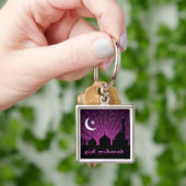 Eid Mosque Paars Night - Sleutelhanger (Hand)